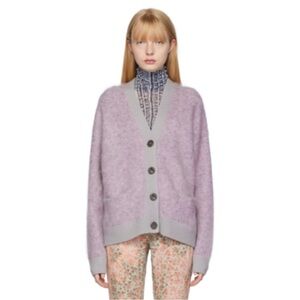 ACNE STUDIOS Mohair And Wool-blend Cardigan In Dusty Lilac size XS